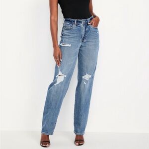 Old Navy Curvy High-Waisted OG Loose Ripped Jeans